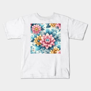 Pink Spring Flowers Kids T-Shirt